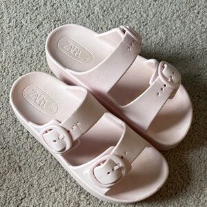 Zara Kids Light Pink Buckle Sandals